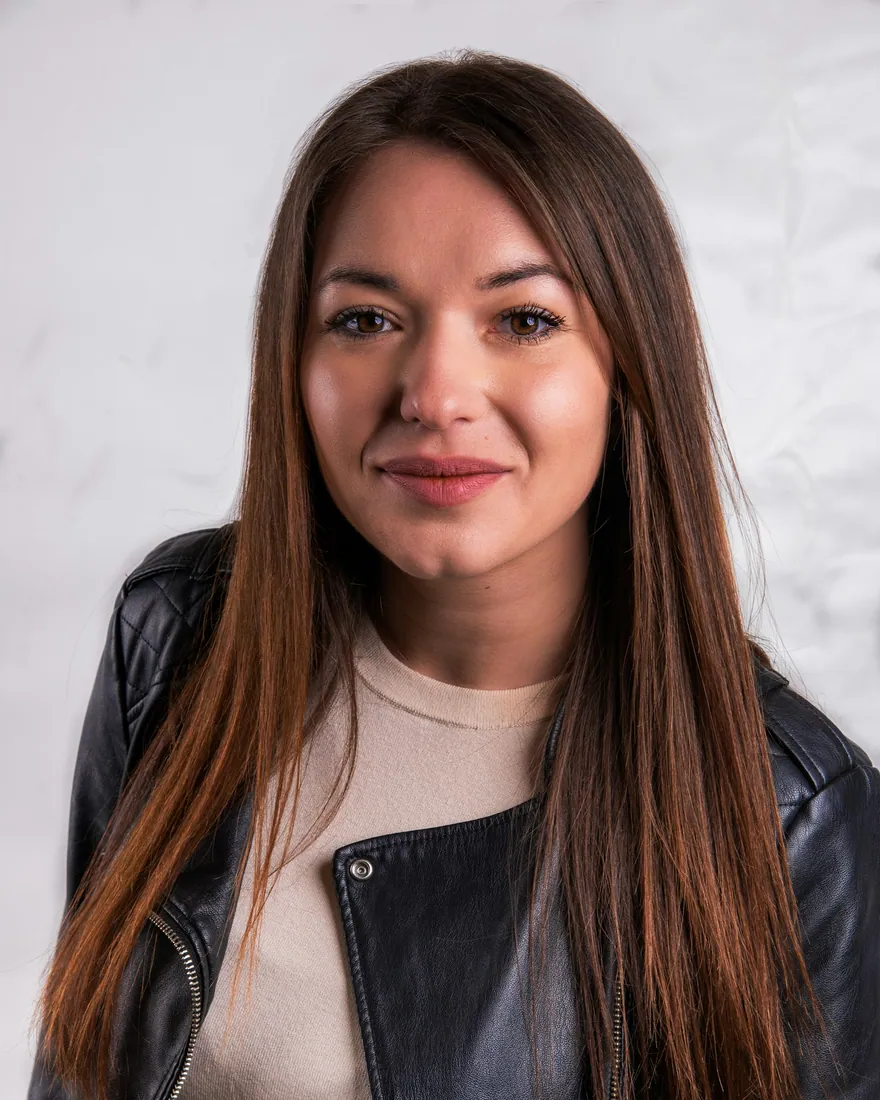 Portrait photo with a watermark