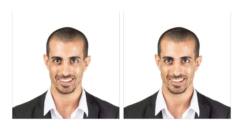 A 4 by 6 inch print sheet with copies of the ID picture
