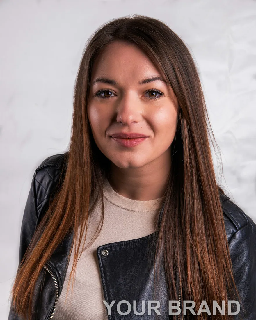 Portrait with a text watermark in the corner